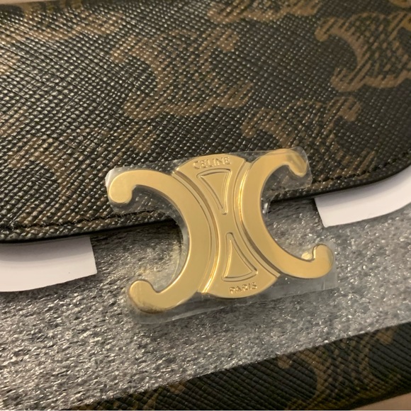 ❌SOLD❌ Celine Small Wallet Triomphe in Triomphe Canvas Tan - Picture 7 of 13